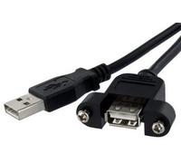 Startech.Com 1 Ft Panel Mount Usb Cable A To A