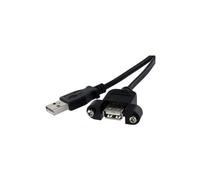 Startech.Com 1 Ft Panel Mount Usb Cable A To A