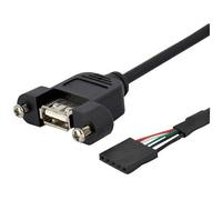 Startech - USBPNLAFHD1 - 0.3m Usb A Plug To Usb A Chassis Mount Socket Lead