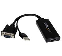 StarTech.com VGA to HDMI Adapter with USB Audio & Power - Portable VGA to HDMI Converter - 1080p