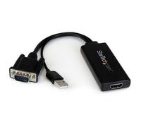 StarTech VGA to HDMI Adapter with USB Audio & Power Portable VGA to HDMI Con...
