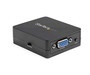 StarTech VGA to RCA and S-Video Converter, Scaler, 1080p (VGA2VID2) | PC to TV adapter, USB powered, Outputs composite and S-Video, Dynamic scaling up to 1080p at 60Hz