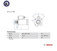 STARTER 0 986 013 240 FOR HYUNDAI LANTRA/II/Mk/Break AVANTE ELANTRA LADA 1.9L