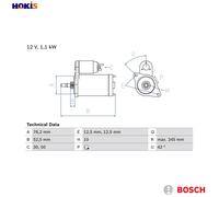 BOSCH 0 986 016 300 Starter motor