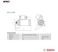 Bosch Starter Motor 0 986 017 830 – Fits Audi, Ford, Seat, Skoda, VW (A3, Leon, Octavia, Beetle)