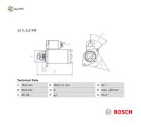 BOSCH 0 986 020 890 Starter motor