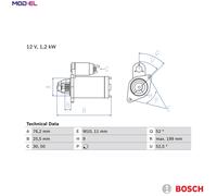 BOSCH 0 986 020 890 Starter motor