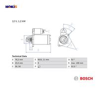 Starter Motor Fits BMW Bosch 0986020890