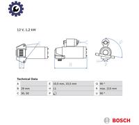 BOSCH 0986023570 Starter Fits Ford C-Max Focus Focus C-Max Galaxy Kuga Volvo C30