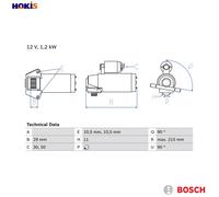 BOSCH 0986023570 Starter Fits Ford C-Max Focus Focus C-Max Galaxy Kuga Volvo C30