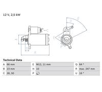 BOSCH 0 986 024 040 Starter motor