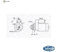 STARTER 063721057010 FOR RENAULT D7F710/722/746/726 1.1L 4cyl CLIO II