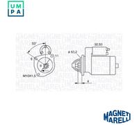 STARTER 063721057010 FOR RENAULT D7F710/722/746/726 1.1L 4cyl CLIO II