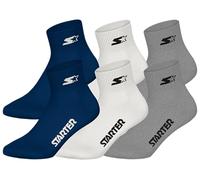 STARTER 6pk Quarter Socks - NNY/WHT/MGR - 43/46, Navy-White-Grey, 43-46