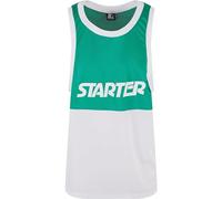 Starter Black Label Men's St368-starter Split Mesh Tank Top Undershirt, C.Green/White, S/M
