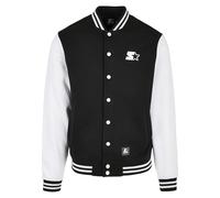 Starter Black Label Men's Starter College Fleece Jacket, black/white, XXL