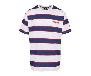 Starter Black Label Men's Starter Logo Striped Tee T-Shirt Not Applicable, White/Blue, S