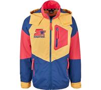 Starter Black Label Men's Starter Multicolored Logo Jacket, Red/Blue/Yellow, S