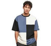 Starter Black Label Men's Starter Patchwork Oversize tee T-Shirt, Vintage Blue/Black/palewhite, XXL