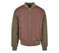 Starter Black Label Men's Starter Quilted Bomber Jacket, bark/Dark Olive, M