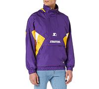 Starter Black Label Men's Starter Windbreaker Jacket, Real Purple/California Ayel/White, M