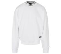 Starter Black Label Men's Sweatshirt with Logo Crew Neck, Sleeve Stick & Logo Patch on Hem, Oversize Fit, Sporty Crew Neck, Sizes S to XXL, White, L