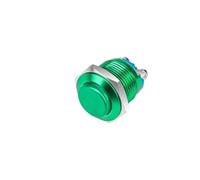 Starter Button 2/5/10Pcs Waterproof IP67 16mm Round Metal Switch Self-reset ON-OFF Momentary Push Button Switch Car Push Button Switches(Green,10PCS)