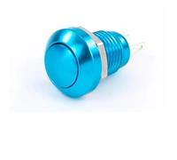 Starter Button 5/20/100PCS 8mm Waterproof Momentary Metal Doorbell Push Button Switch Auto Engine Auto Start Starter Car Push Button Switches(Blue,100PCS)