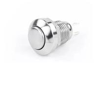 Starter Button 5/20/100PCS 8mm Waterproof Momentary Metal Doorbell Push Button Switch Auto Engine Auto Start Starter Car Push Button Switches(Silvery,20PCS)