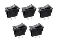 Starter Button 5/20/100PCS KCD3 With LED Rocker Switch ON OFF 3Pin Electrical Equipment Power Switch Buttons Home/industry 20A125VAC Car Push Button Switches(2P Black,100PCS)
