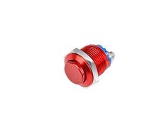 Starter Button 5/20PCS Round Shape 16mm IP67 Metal Push Button Switch Waterproof Self-reset Momentary Switch Car Push Button Switches(Red,100PCS)