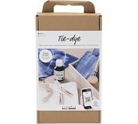 Starter Craft Kit Tie-dye, Content: Tea towels, batik dye, fixing salt; rubber band, cord, clothes pegs, ice lolly sticks, disposable gloves
