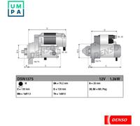 STARTER DSN1375 FOR BMW 4/X1/SUV/E8/SAV/Z/Roadster/E89/F01/F02/F03/E86/E85/E6