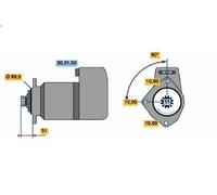 Starter for BOSCH 0 986 011 480