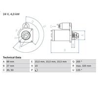 Starter for BOSCH 0 986 021 190 for DAF LF 45 3.92 2001-2006