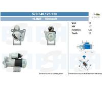 Starter for RENAULT:KANGOO,CLIO II,MEGANE I,LAGUNA II,CLIO Mk II M1T85781