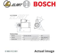 BOSCH 0 986 012 881 Starter motor