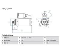 BOSCH 0 986 025 350 Starter motor