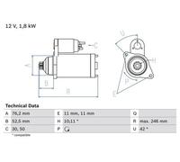 BOSCH 0 986 016 980 Starter motor