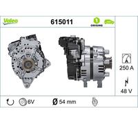Valeo 615011 Starter Alternator 48V Voltage 6 Ribs Fits Jaguar Land Rover