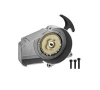 Starter Moter Black Pull Start+ Flywheel For 47cc 49cc 2 Stroke For Mini Pocket Scooter Dirt Bike ATV Recoil Starter Puller(Silver Pull Start)