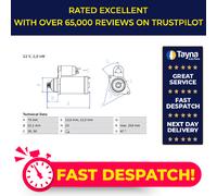 BOSCH 0986025070 Starter Fits Audi A1 A3 Q2 Seat Altea Altea XL Arona Skoda VW