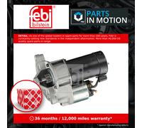 Starter Motor fits PEUGEOT 205 Mk2 1.0 1.1 1.4 87 to 98 KDX(TU3MC) 5802A0 5802CG