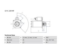 BOSCH 0 986 018 151 Starter motor