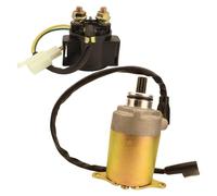 Starter Motor And Solenoid Relay For GY6 Engine 125CC 150CC ATV Scooter Moped ATV Dirt Bikes Go Karts Quad 4 Wheelers For Taotao For Baja Starters