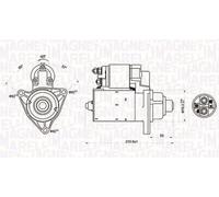 Starter motor Anticlockwise rotation 063721176010 MAGNETI MARELLI for VW