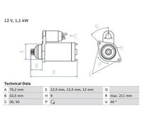 BOSCH 0 986 017 830 Starter motor