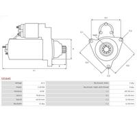 AS-PL STARTER S3164S FOR AUDI SEAT SKODA VW
