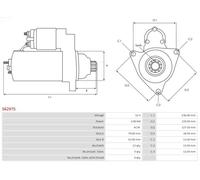 AS-PL Starter motor S6297S – Anticlockwise rotation for VW, SEAT, SKODA, AUDI, CUPRA