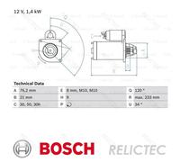 Starter Motor BMW:E36,E46,E39,E34,E83,E85,E38,E60,E90,3,5,Z3,7,Z4,X3